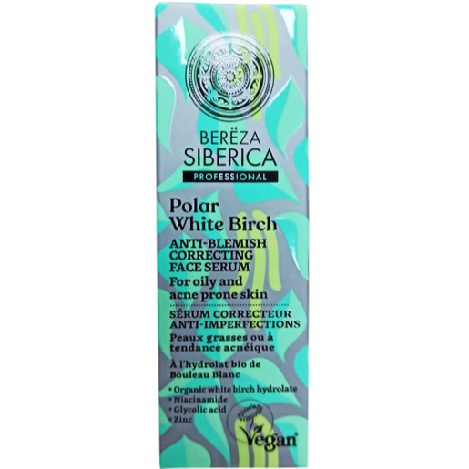 Natura Siberica Bereza Polar White Birch Anti-Blemish Correcting Face Serum 30ml