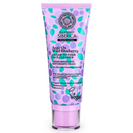 Natura Siberica Anti-OX Wild Blueberry Cream-to-Foam Face Cleanser 100ml