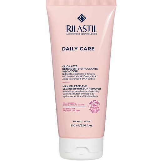 Rilastil Daily Care Milk Oil Cleanser & Makeup Remover for Sensitive - Dry - Very Dry Skin 200ml