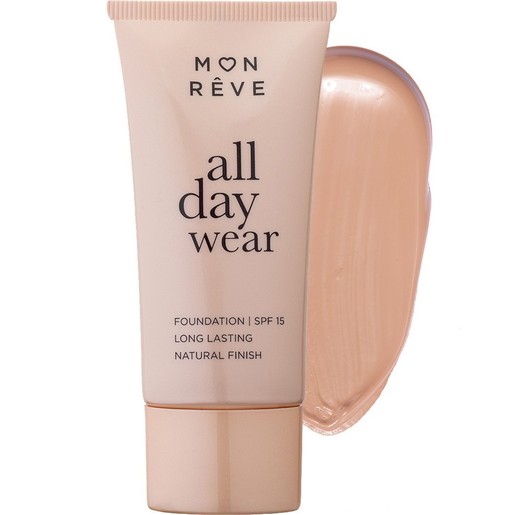 Mon Reve All Day Wear Matte Foundation Spf15 with Medium to High Coverage 35ml - 102