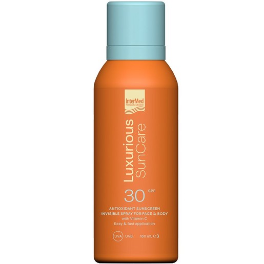 Luxurious SunCare Antioxidant Sunscreen Invisible Spf30 Travel Size Spray 100ml