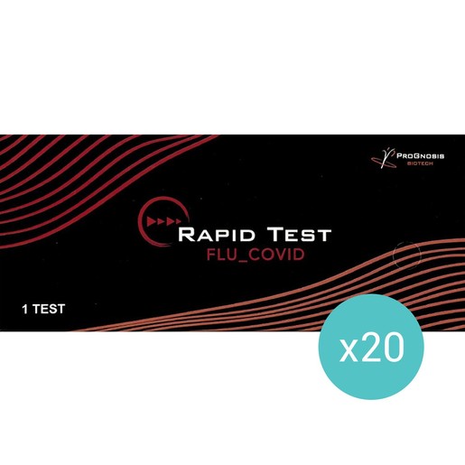 Σετ Prognosis Biotech Rapid Test Flu A/B & Covid-19, 20 Τεμάχια
