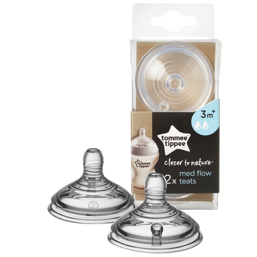 Tommee Tippee Closer to Nature Medium Flow Teats Κωδ 42112251, 2 Τεμάχια Tommee Tippee Closer to Nature Medium Flow Teats Κωδ 42112251, 2 Τεμάχια