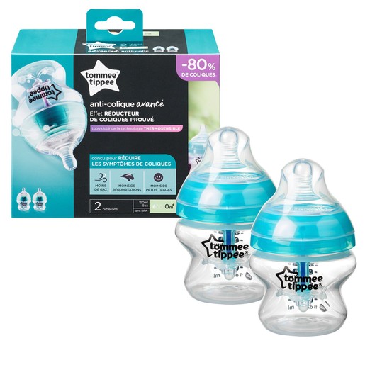 Tommee Tippee Advanced Anti-Colic Baby Bottle 0m+ Κωδ 42260285, 2x150ml Tommee Tippee Advanced Anti-Colic Baby Bottle 0m+ Κωδ 42260285, 2x150ml