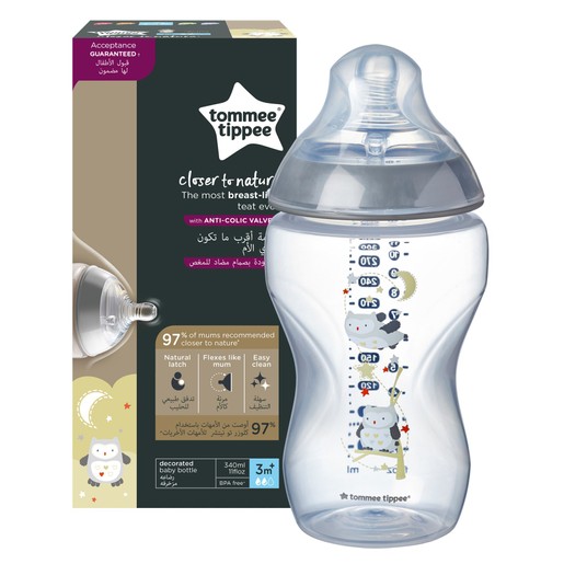 Tommee Tippee Closer to Nature Baby Bottle 3m+ Κωδ 42269703, 340ml Tommee Tippee Closer to Nature Baby Bottle 3m+ Κωδ 42269703, 340ml