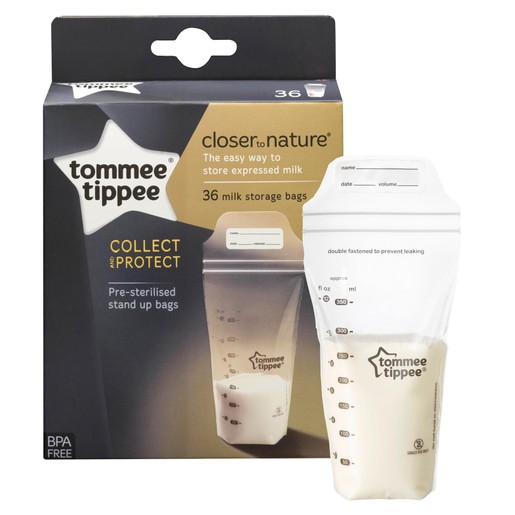 Tommee Tippee Closer to Nature Milk Storage Bags Κωδ 42302241, 36x350ml