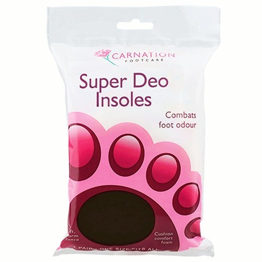 Carnation Footcare Super Deo Insoles Combats Foot Odour One Size 1 Ζευγάρι