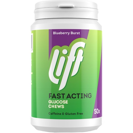 Lift Gluco Fast Acting Glucose 50 Chew.tabs - Blueberry Burst