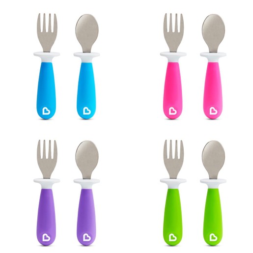 Munchkin Raise Toddler Fork & Spoon Set Εκπαιδευτικό Σετ Κουτάλι & Πιρούνι 2 Τεμάχια Munchkin Raise Toddler Fork & Spoon Set Εκπαιδευτικό Σετ Κουτάλι & Πιρούνι 2 Τεμάχια