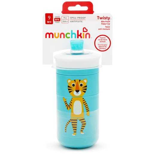 Munchkin Twisty Bite Proof Sippy Cup Animal 9m+ Κωδ 51822 1 Τεμάχιο - Blue