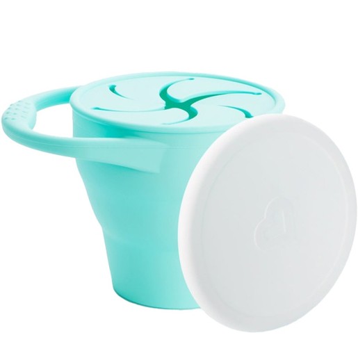 Munchkin C\'est Silicone Snack Catcher With Lid 6m+ 1 Τεμάχιο, Κωδ 90180 - Mint