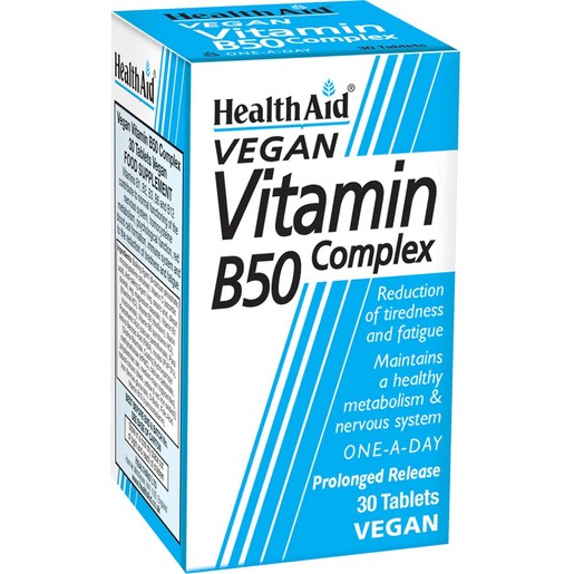 Health Aid Vegan Vitamin B50 Complex 30tabs