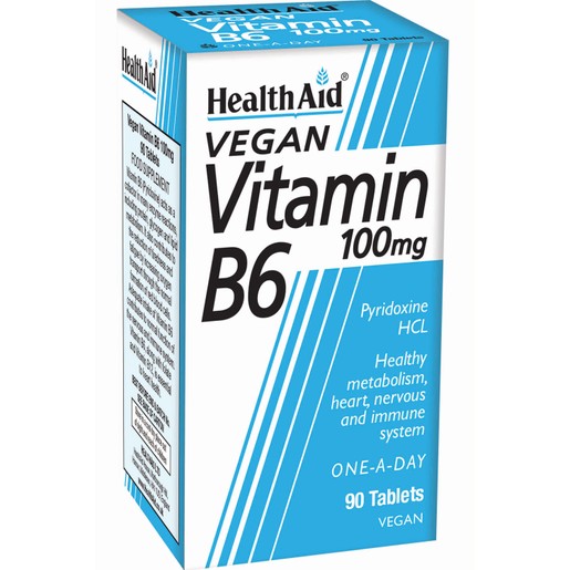 Health Aid Vegan Vitamin B6 100mg 90tabs