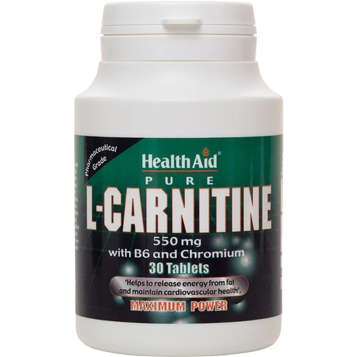 Health Aid L-Carnitine 550mg with Vitamin B6 & Chromium 30tabs