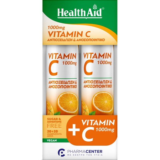 Health Aid Promo Vitamin C 1000mg Orange 40 Effer.tabs (2x20 Effer.tabs) Health Aid Promo Vitamin C 1000mg Orange 40 Effer.tabs (2x20 Effer.tabs)