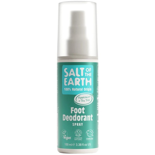 Salt of the Earth Peppermint & Tea Tree Foot Deodorant Spray 100ml Salt of the Earth Peppermint & Tea Tree Foot Deodorant Spray 100ml