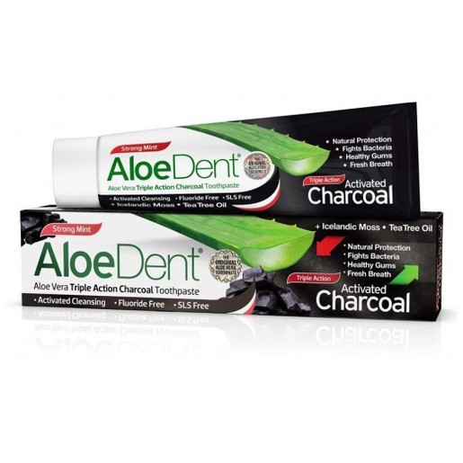 Optima Aloe Vera Triple Action Charcoal Toothpaste 100ml