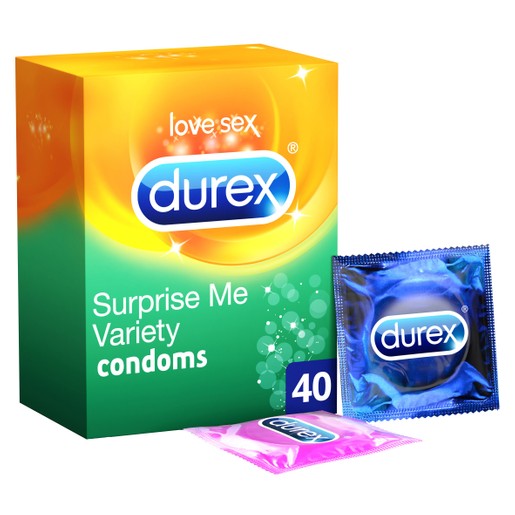 Durex Προφυλακτικά Surprise Me Giga Pack Ποικιλία 40 Τεμαχίων