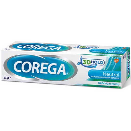 Corega 3D Hold Neutral Στερεωτική Κρέμα Οδοντοστοιχιών Συγκρατεί την Τεχνητή Οδοντοστοιχία με Ουδέτερη Γεύση 40gr Corega 3D Hold Neutral Στερεωτική Κρέμα Οδοντοστοιχιών Συγκρατεί την Τεχνητή Οδοντοστοιχία με Ουδέτερη Γεύση 40gr