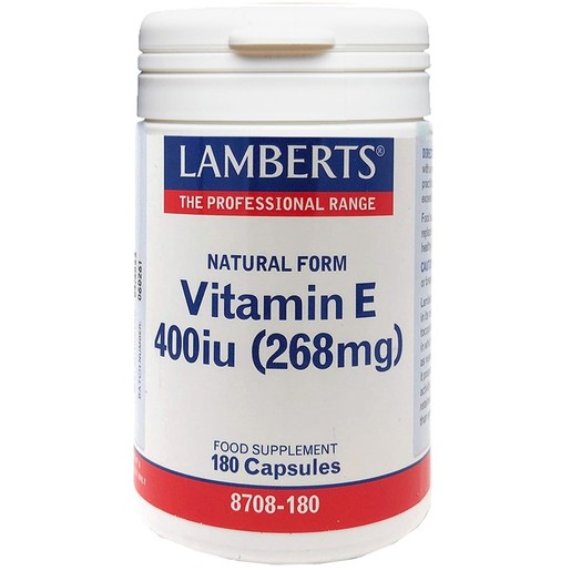 Lamberts Natural Form Vitamin E 400iu, 180caps