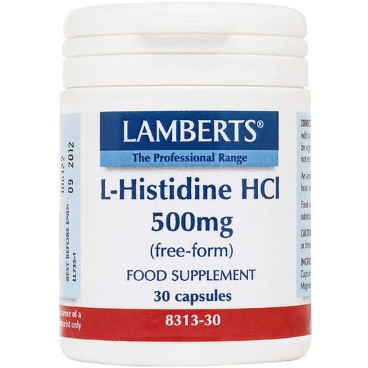 Lamberts L-Histidine HCI 500mg, 30caps