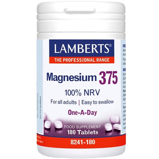 Lamberts Magnesium 375 100% NRV 180tabs