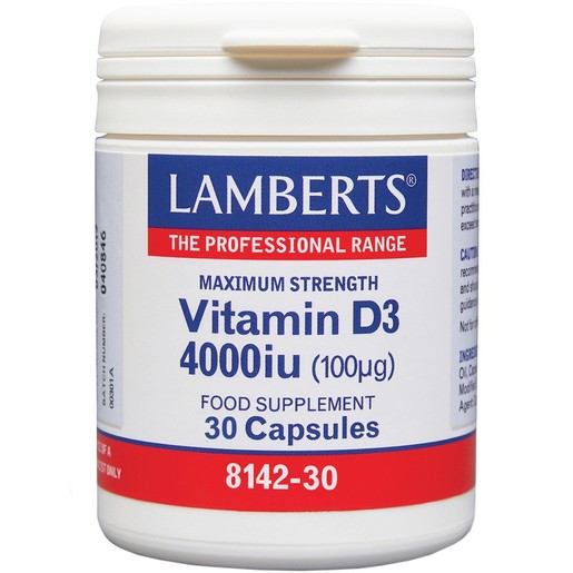 Lamberts Vitamin D3 4000iu, 30caps