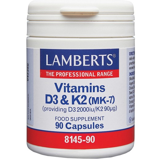 Lamberts Vitamins D3 2000iu & K2 90µg 90caps