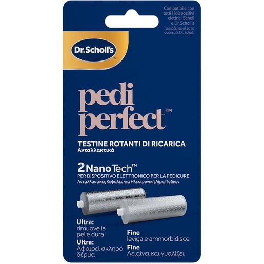 Scholl Pedi Perfect Recharge NanoTech Replacement Head 2 Τεμάχια
