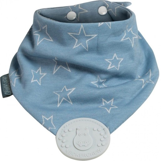 Cheeky Chompers Neckerchew Theething Bib 2m+, 1 Τεμάχιo, Κωδ 88593 - Denim Stars