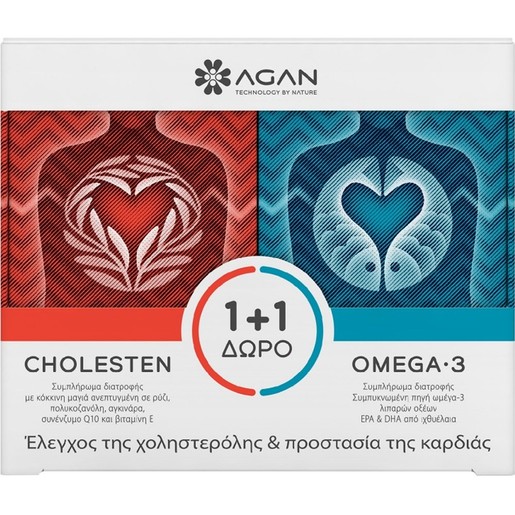 Agan Promo Cholesten 30veg.caps & Omega-3 30 Soft.gels