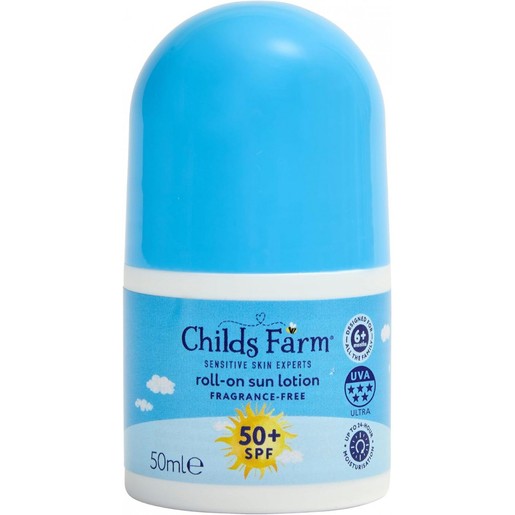 Childs Farm Fragrance-Free Roll-On Sun Lotion Spf50+, 50ml Childs Farm Fragrance-Free Roll-On Sun Lotion Spf50+, 50ml