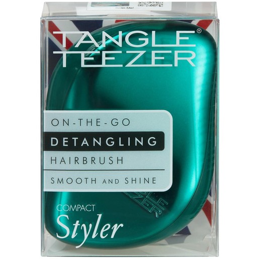 Tangle Teezer Compact Styler Detangling Hairbrush Emerald Green 1 Τεμάχιο