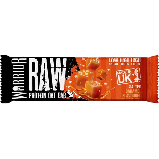 Warrior Raw Protein Oat Bar 75gr - Salted Caramel Flavoured 