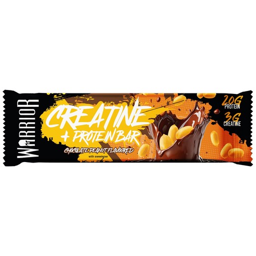 Warrior Creatine & Protein Bar 75gr - Chocolate Peanut Flavoured 