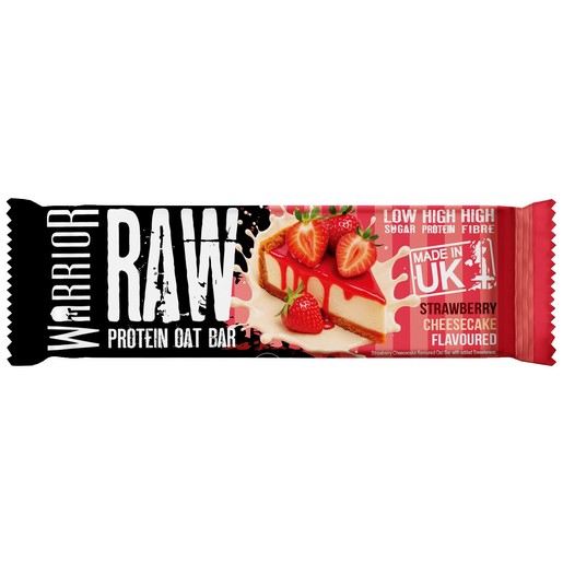 Warrior Raw Protein Oat Bar 75gr - Strawberry Cheesecake Flavoured 