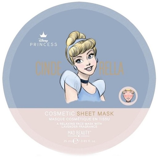 Mad Beauty Disney Princess Cinderella Cosmetic Sheet Mask Lavender Κωδ 99201, 1x25ml