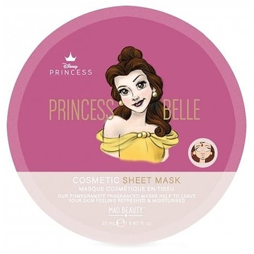 Mad Beauty Disney Princess Belle Cosmetic Sheet Mask Pomegranate Κωδ 99202, 1x25ml