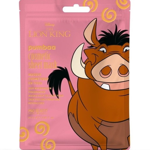 Mad Beauty Cosmetic Sheet Mask Watermelon Fragrance Disney The Lion King Pumbaa 25ml