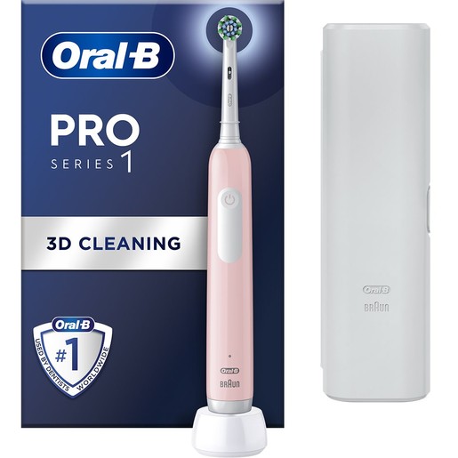 Oral-B Pro Series 1 Electric Toothbrush with Travel Case 1 Τεμάχιο - Ροζ