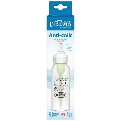 Dr. Brown’s Anti-colic Options+ Spit-up, Burping & Gas Κωδ SB81108, 250ml - Squirrel