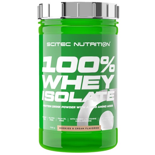 Scitec Nutrition 100% Whey Isolate Protein 700g - Cookies & Cream Flavored
