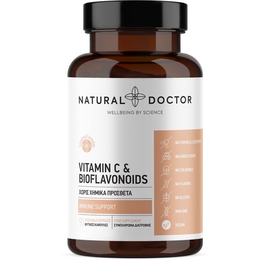 Natural Doctor Vitamin C & Bioflavonoids 90veg.caps