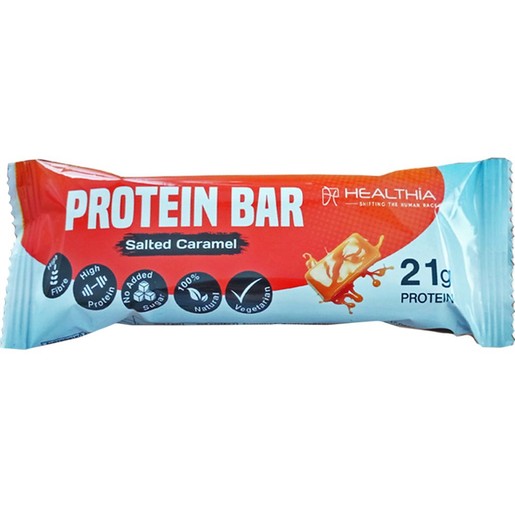 Healthia Protein Bar 60g, 1 Τεμάχιο - Salted Caramel