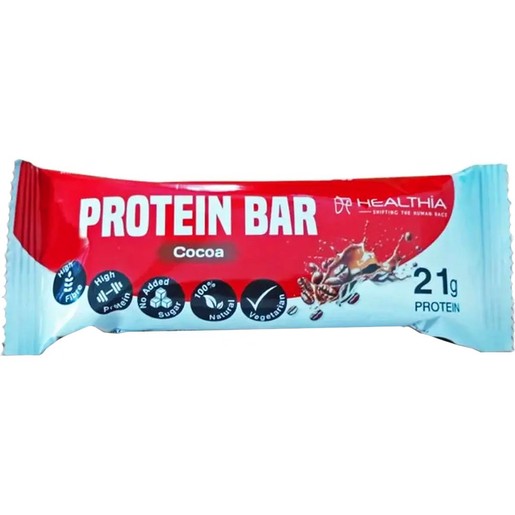 Healthia Protein Bar 60g, 1 Τεμάχιο - Cocoa