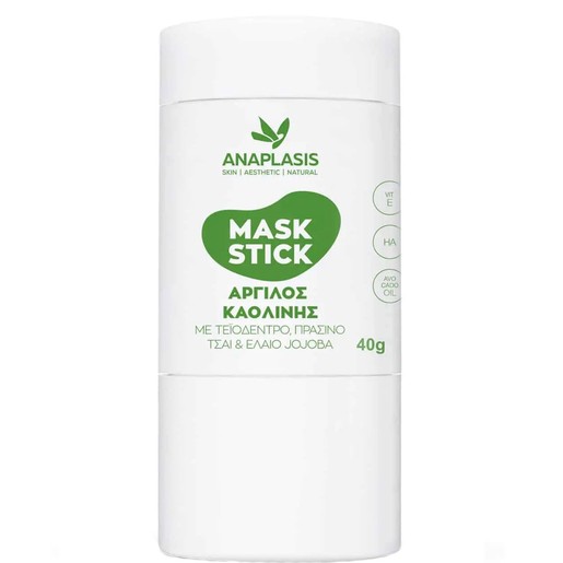 Anaplasis Cleansing Anti-Microbial Action Nourishing Kaolin Clay Tea Tree Oil, Green Tea & Jojoba Oil Mask Stick 40g