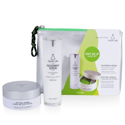 Youth Lab Tight Me Up Value Set Peptides Spring Hydra-Gel Eye Patches 60 Pairs & Youth Lab Restoring Serum 30ml Youth Lab Tight Me Up Value Set Peptides Spring Hydra-Gel Eye Patches 60 Pairs & Youth Lab Restoring Serum 30ml