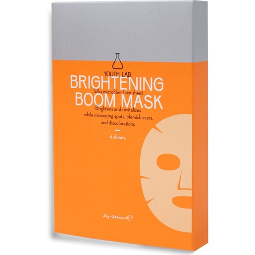 Youth Lab Brightening Silky Microfiber Boom Face Mask 4 Τεμάχια