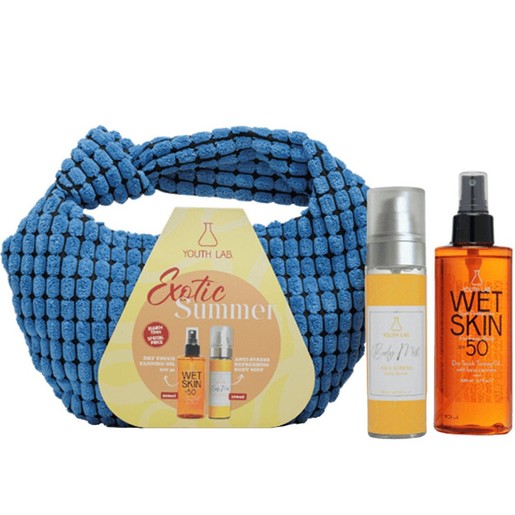 Youth Lab Promo Wet Skin Face & Body Dry Oil Spf50, 200ml & Anti-Stress Exotic Sunrise Body Mist 100ml & Δώρο Νεσεσέρ 1 Τεμάχιο
