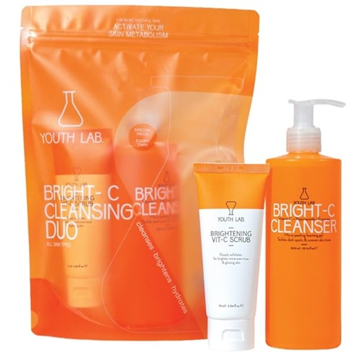 Youth Lab Promo Lab Brightening Vit-C Scrub 75ml & Bright-C Cleanser Micro-Peeling Foaming Gel 300ml